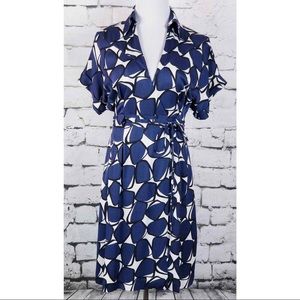 Diane Von Furstenberg Geo Wrap Dress Size 4